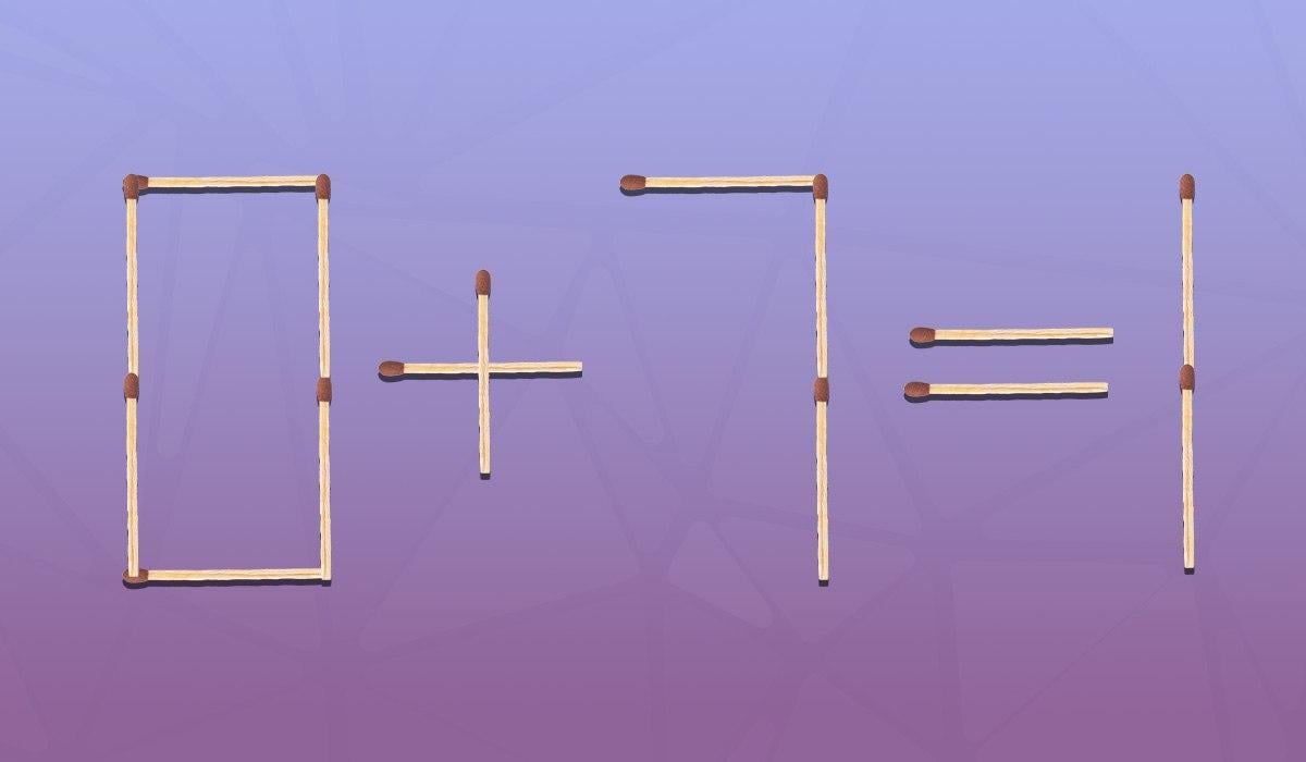Tens de mover um fósforo para que a igdade seja correta: um teste de QI rápido