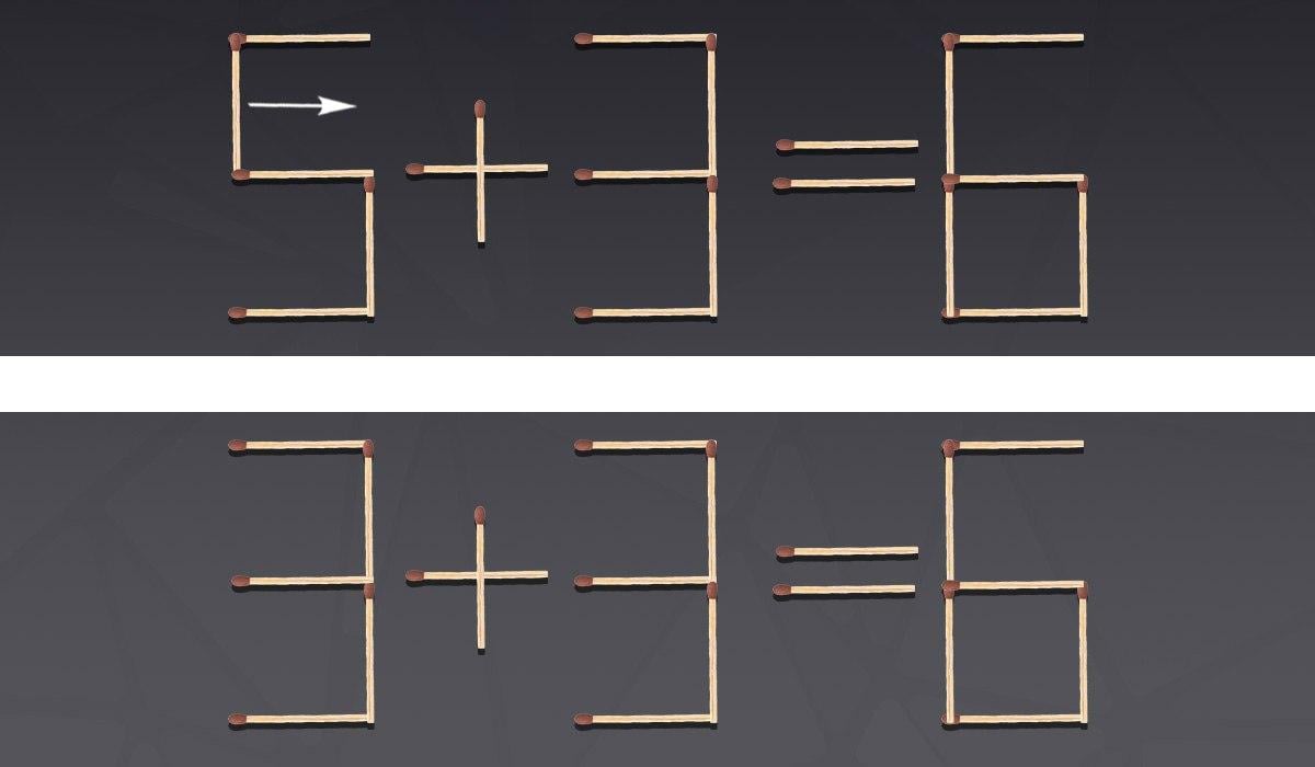 Puzzle muito difícil: tens de mover apenas um palito de fósforo