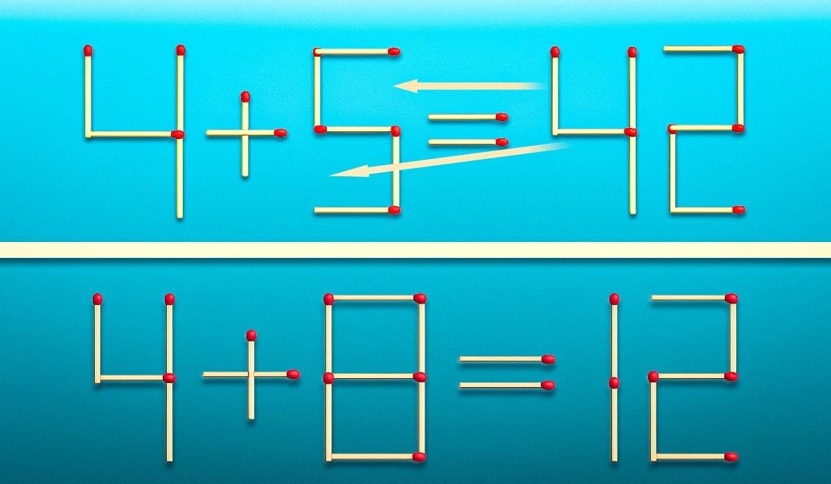 Arrastar 2 fósforos e a igdade torna-se correta: um teste rápido de QI