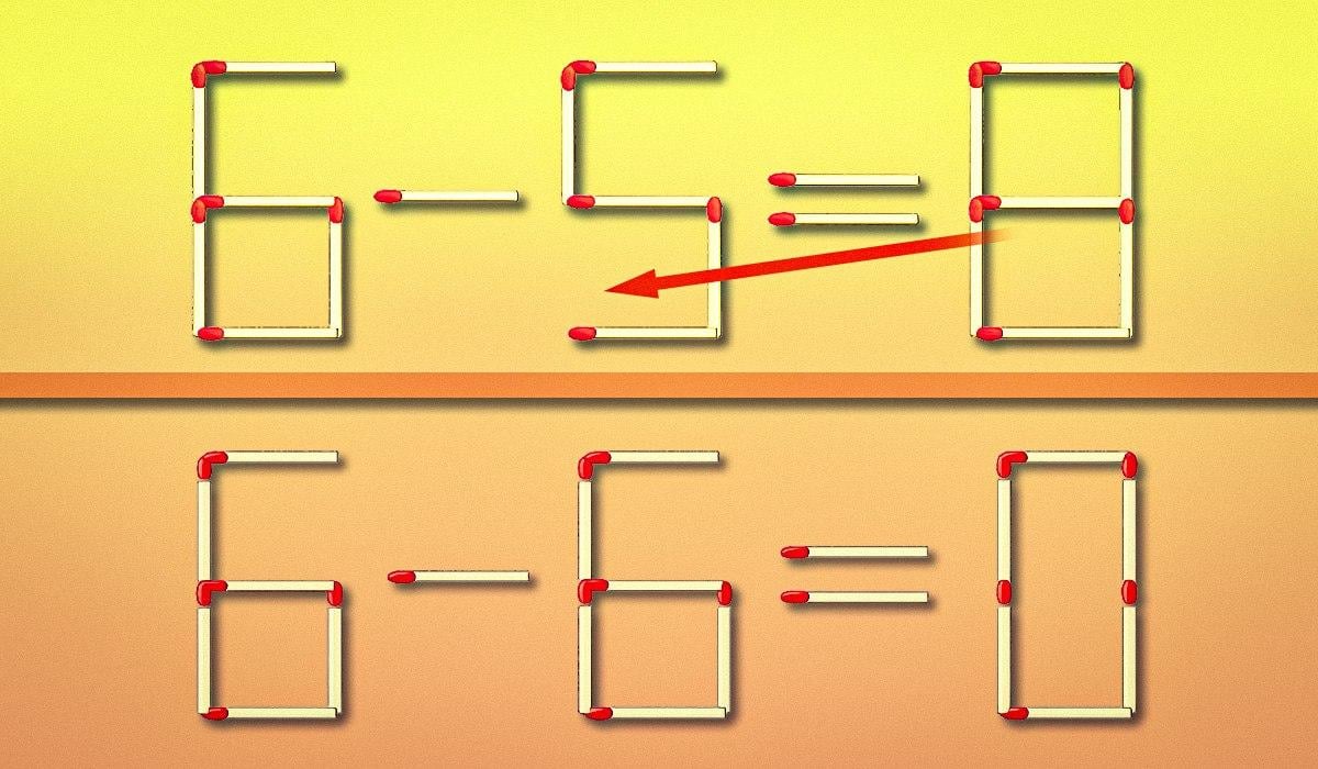 Só tem de mover um fósforo em 10 segundos: um teste de inteligência