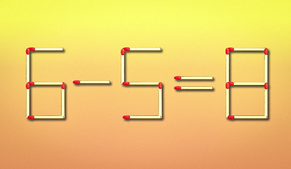 Mover apenas um fósforo em 10 segundos: um teste de inteligência