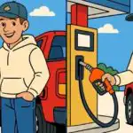 Teste de QI: tem de encontrar 3 diferenças numa fotografia de um homem numa bomba de gasolina em 39 s Teste de QI: tem de encontrar 3 diferenças numa fotografia