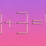 Que dois fósforos devem ser movidos para corrigir um erro: