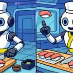 Teste de QI: tem de encontrar 3 diferenças numa imagem de um robô de sushi em 23 segundos Teste de QI: tem de encontrar 3 diferenças numa imagem